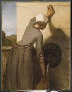William Morris Hunt Girl at the Fountain oil painting
